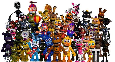 foto de los animatrónicos|lista de animatronicos.